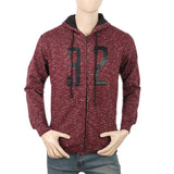 Men's Fleece Zip Jacket - Maroon, Men, Jackets and Hoodies, Chase Value, Chase Value