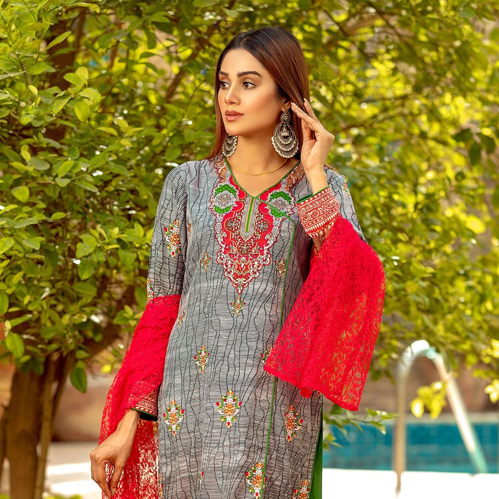 Sunaina Malai Unstitched 3Pcs Suit - 2202, Women, 3Pcs Shalwar Suit, Chase Value, Chase Value
