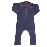 Boys Embroidered Kurta Shalwar Suit - Navy Blue, Kids, Boys Shalwar Kameez, Chase Value, Chase Value