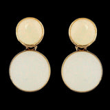 Women's Ear Tops - Off White Golden, Women, Earrings & Tops, Chase Value, Chase Value