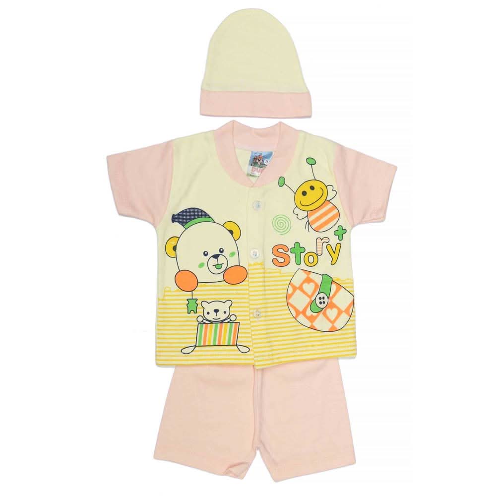 Newborn Boys Suits 3Pcs - Pink-Lemon, Kids, NB Boys Sets And Suits, Chase Value, Chase Value
