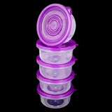 Multipurpose Storage Box 5 Pcs - Purple, Home & Lifestyle, Storage Boxes, Chase Value, Chase Value