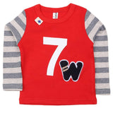 Boys Full Sleeves T-Shirt - Red, Kids, Boys T-Shirts, Chase Value, Chase Value