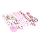 Kids Stationery 7 Pcs Set - Pink, Kids, Pencil Boxes And Stationery Sets, Chase Value, Chase Value