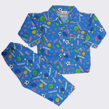Boys Full Sleeves Night Suit - Blue, Kids, Boys Sets And Suits, Chase Value, Chase Value