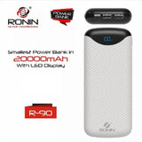Ronin Carbon Fiber Texture Power Bank 20000mah (R-90) - test-store-for-chase-value