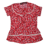 Girls Woven Half Sleeves Top - Red, Kids, Tops, Chase Value, Chase Value