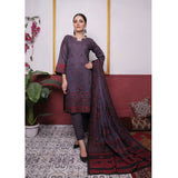 Rivisihing Banarsi Embroidered 3 Pcs Un-Stitched Suit - 8, Women, 3Pcs Shalwar Suit, Rana Arts, Chase Value