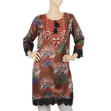 Women's Digital Printed Kurti - Red, Women, Ready Kurtis, Chase Value, Chase Value