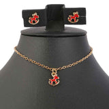Girls Locket Set - Red, Kids, Jewellery Sets, Chase Value, Chase Value
