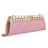 Women's Bridal Clutch (Rj-2) - Pink, Women, Clutches, Chase Value, Chase Value