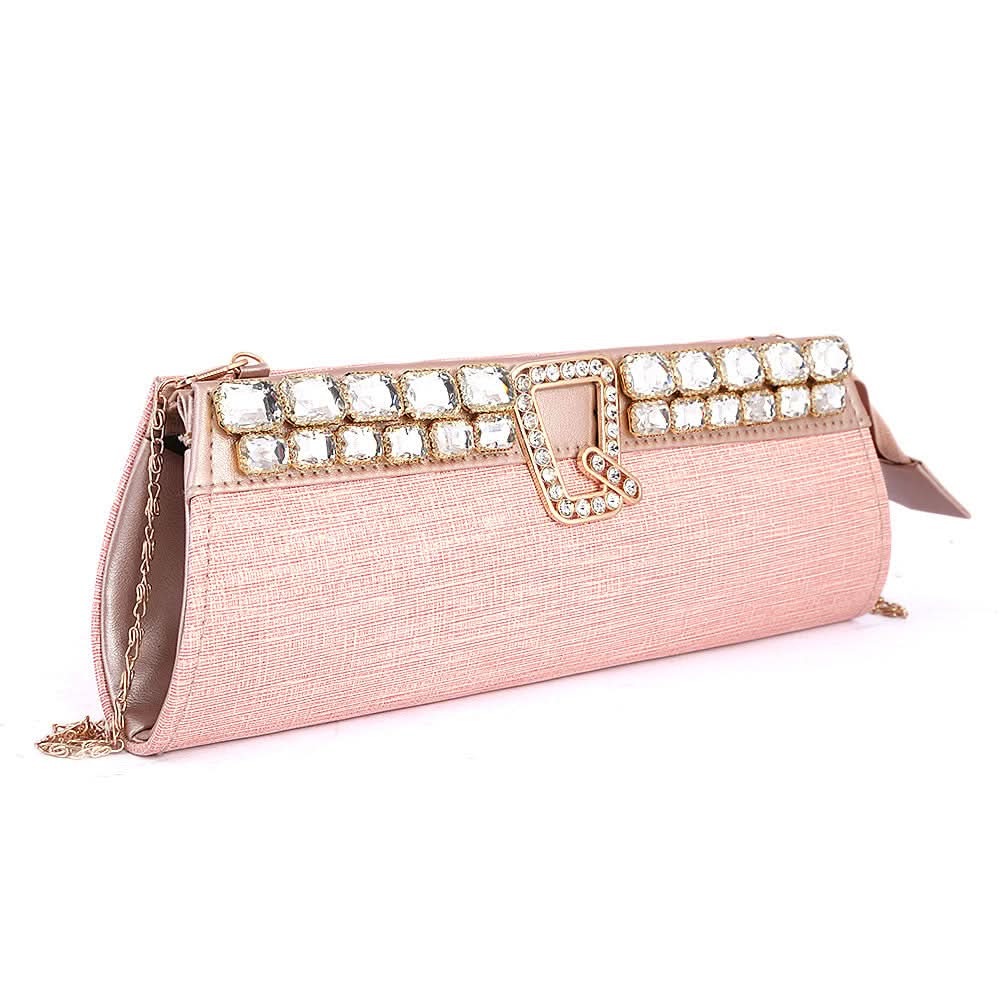 Women's Bridal Clutch (Rj-2) - Peach, Women, Clutches, Chase Value, Chase Value