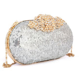 Women's Bridal Clutch (Rj-4) - Silver, Women, Clutches, Chase Value, Chase Value
