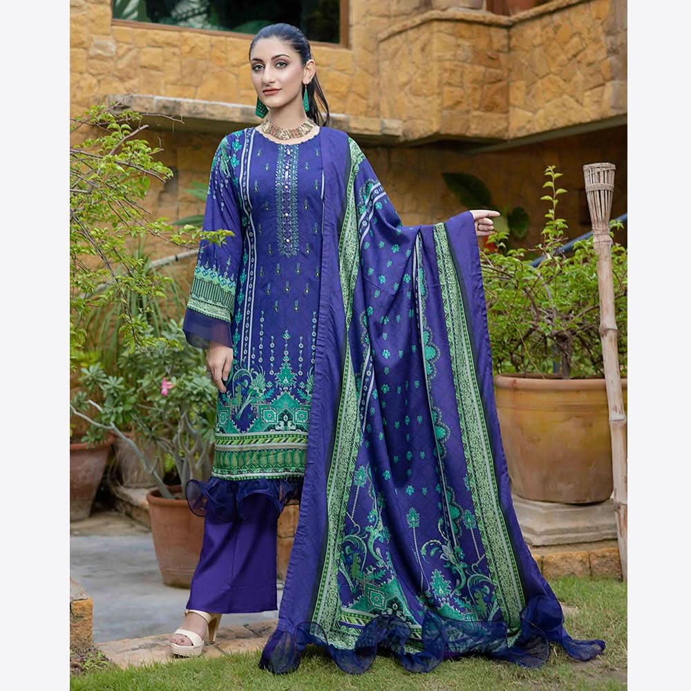 Schick Rung Embroidered Unstitched 3Pcs Suit - 04, Women, 3Pcs Shalwar Suit, Schick Creation, Chase Value