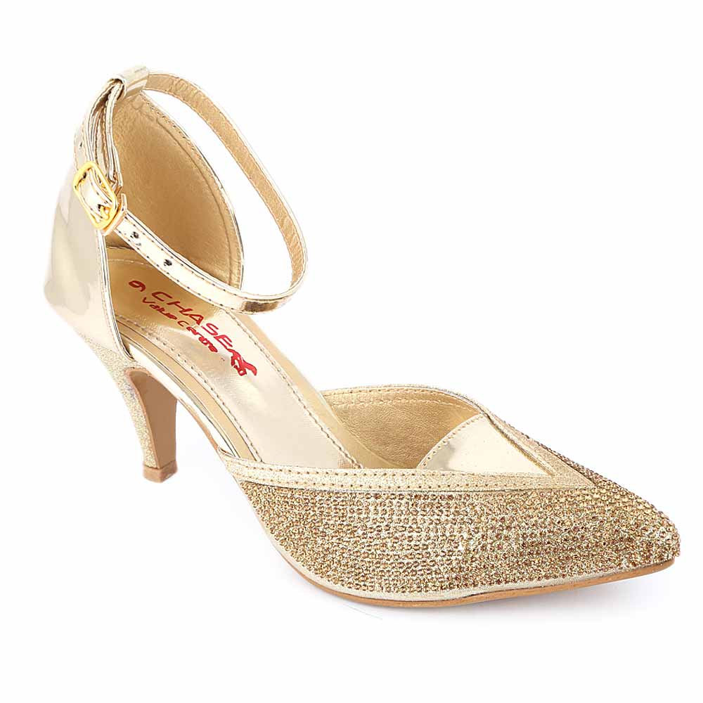 Women's Fancy Heel - Golden (S 203), Women, Heels, Chase Value, Chase Value
