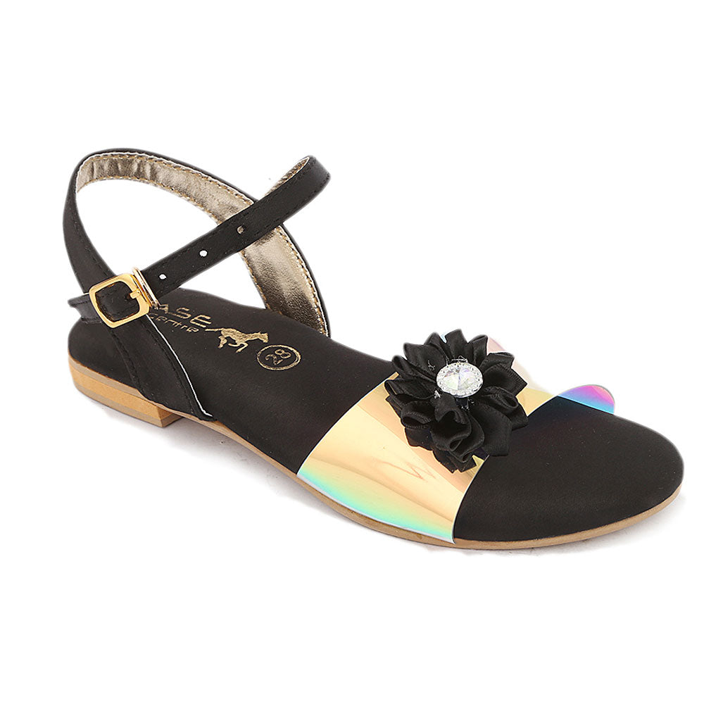 Girls Fancy Sandal (S-253) - Black, Kids, Girls Sandals, Chase Value, Chase Value