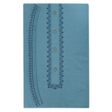 Men's Mashriq Embroidered Un-Stitched Suit - Steel-Blue, Men, Unstitched Fabric, Chase Value, Chase Value