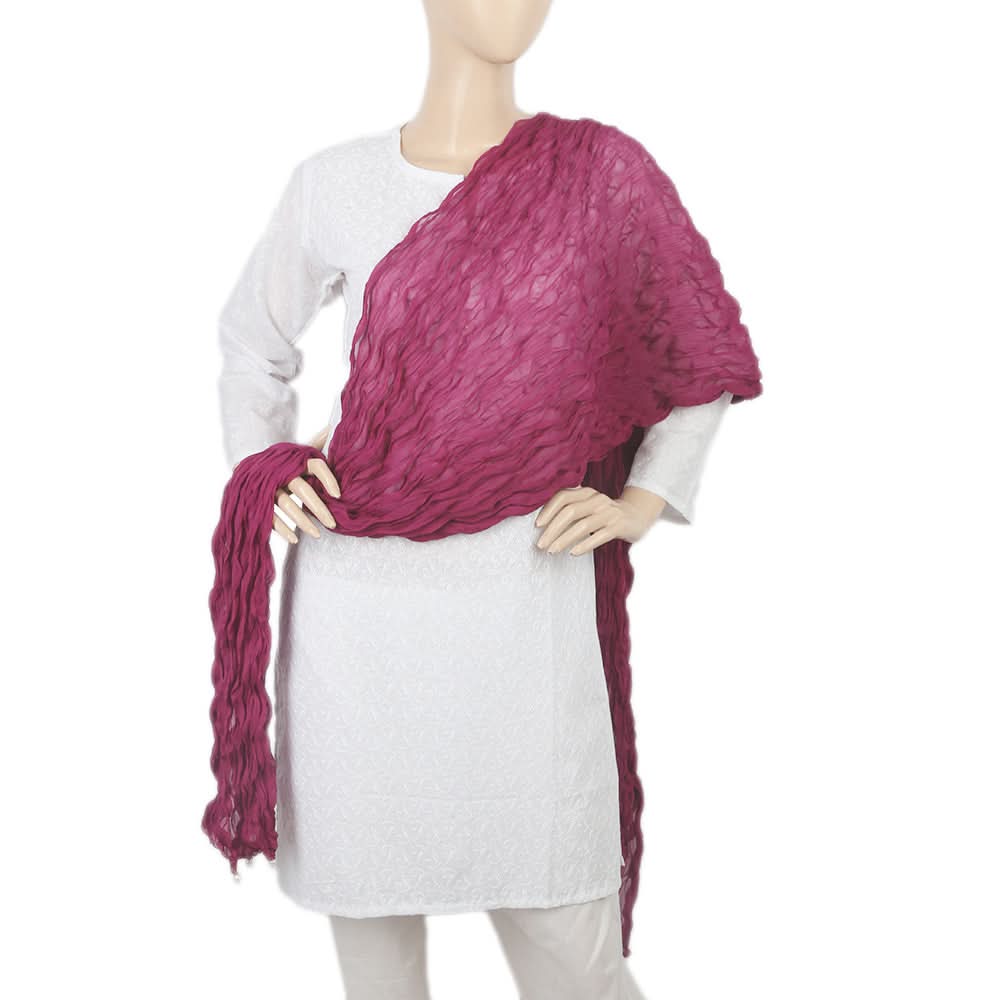Women's Korkore Chiffon Dupatta - Pink, Women, Dupatta, Chase Value, Chase Value