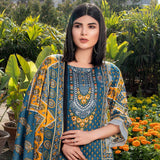 Three Star Printed Lawn 3 Pcs Un-Stitched Suit Vol 3 - 1-B, Women, 3Pcs Shalwar Suit, Al-Dawood Textiles, Chase Value