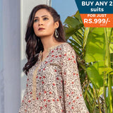 Three Star Printed Lawn 3 Pcs Un-Stitched Suit Vol 3 - 10-A, Women, 3Pcs Shalwar Suit, Al-Dawood Textiles, Chase Value