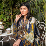 Three Star Printed Lawn 3 Pcs Un-Stitched Suit Vol 3 - 3-B, Women, 3Pcs Shalwar Suit, Al-Dawood Textiles, Chase Value