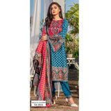 Three Star Printed Lawn 3 Pcs Un-Stitched Suit Vol 3 - 4-A, Women, 3Pcs Shalwar Suit, Al-Dawood Textiles, Chase Value