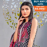 Three Star Printed Lawn 3 Pcs Un-Stitched Suit Vol 3 - 4-B, Women, 3Pcs Shalwar Suit, Al-Dawood Textiles, Chase Value