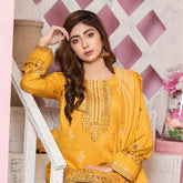 GUL E BAHAR Jacquard Banarsi Lawn 3 Pcs Un-Stitched Suit Vol 2 - 1, Women, 3Pcs Shalwar Suit, Rana Arts, Chase Value