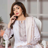 GUL E BAHAR Jacquard Banarsi Lawn 3 Pcs Un-Stitched Suit Vol 2 - 3, Women, 3Pcs Shalwar Suit, Rana Arts, Chase Value