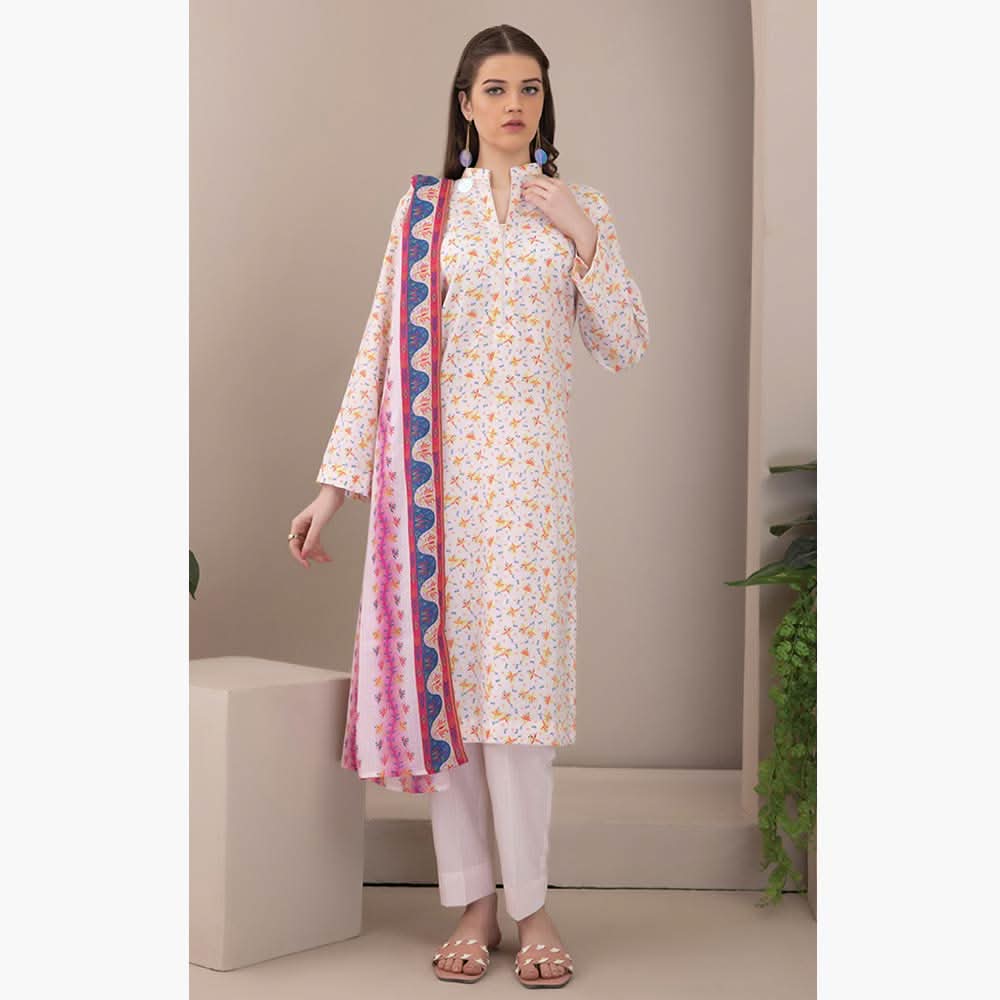 Safina Febron Printed Unstitched 3Pcs Suit - 18, Women, 3Pcs Shalwar Suit, LSM Textiles, Chase Value