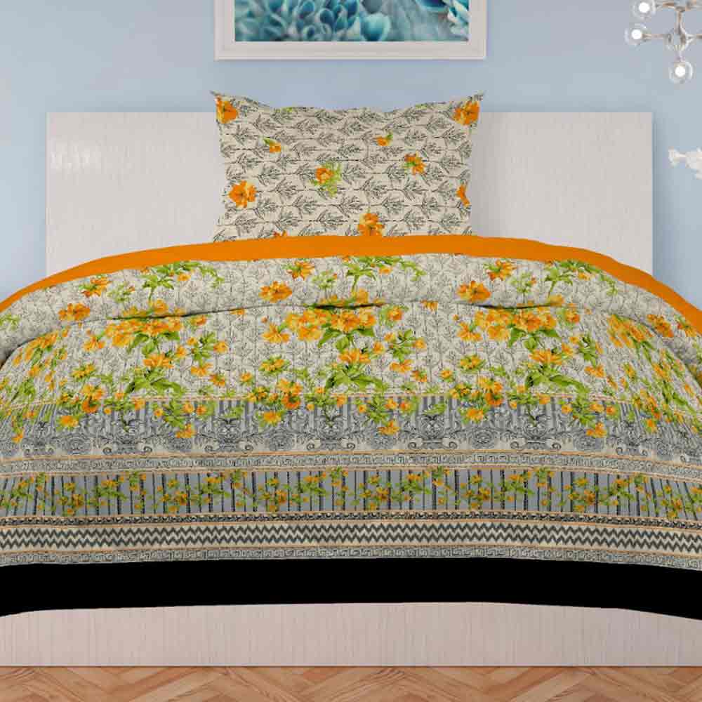 Printed Percale Finish Single Bed Sheet Set 2 pcs - test-store-for-chase-value