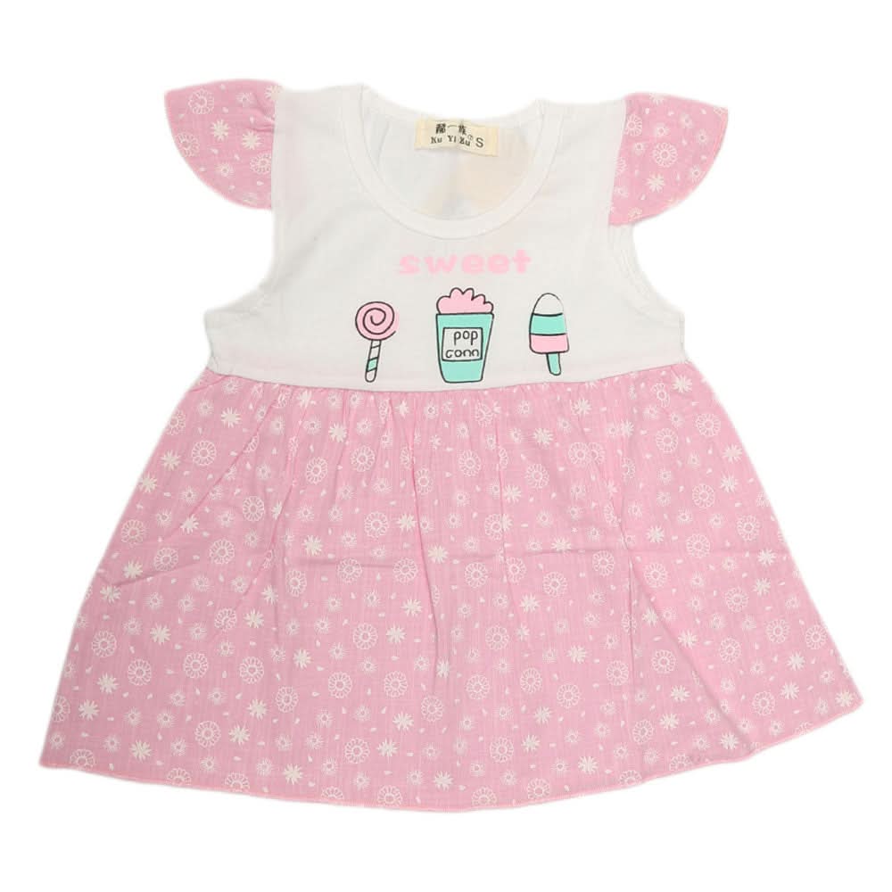 Newborn Baby Frock - T-Pink, Kids, NB Girls Frocks, Chase Value, Chase Value