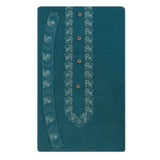 Men's Mashriq Embroidered Un-Stitched Suit - Steel-Green, Men, Unstitched Fabric, Chase Value, Chase Value