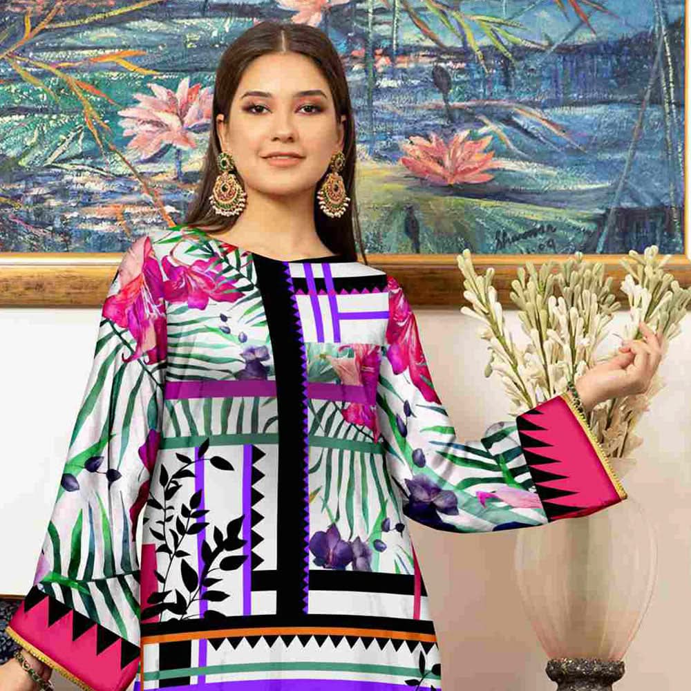 Tehzeeb Digital Khaddar Un-Stitched Kurti V-1, Women, Unstitched Kurti, Ulfat Textile, Chase Value