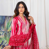 TIE & DYE Printed Cotton 3 Pcs Un-Stitched Suit - 7, Women, 3Pcs Shalwar Suit, ZS Textiles, Chase Value