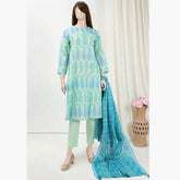 Saffron Digital Printed Unstitched 3Pcs Suit - 9A, Women, 3Pcs Shalwar Suit, Saya, Chase Value