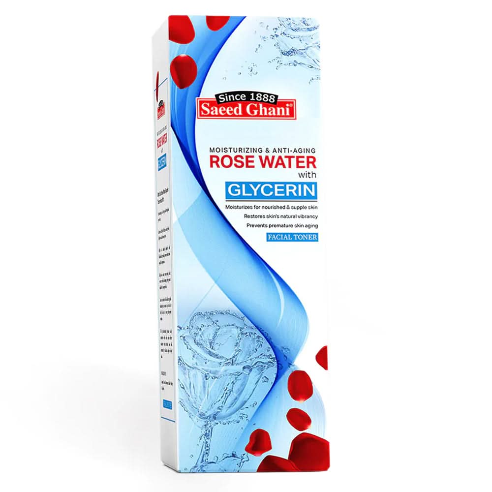 Saeed Ghani Anti Aging Glycerin Rose Water Facial Toner - 120ml, Face Whitening, Saeed Ghani, Chase Value
