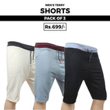 Men's Plain Short 3 Pcs Pack - Multi, Men, Shorts, Chase Value, Chase Value