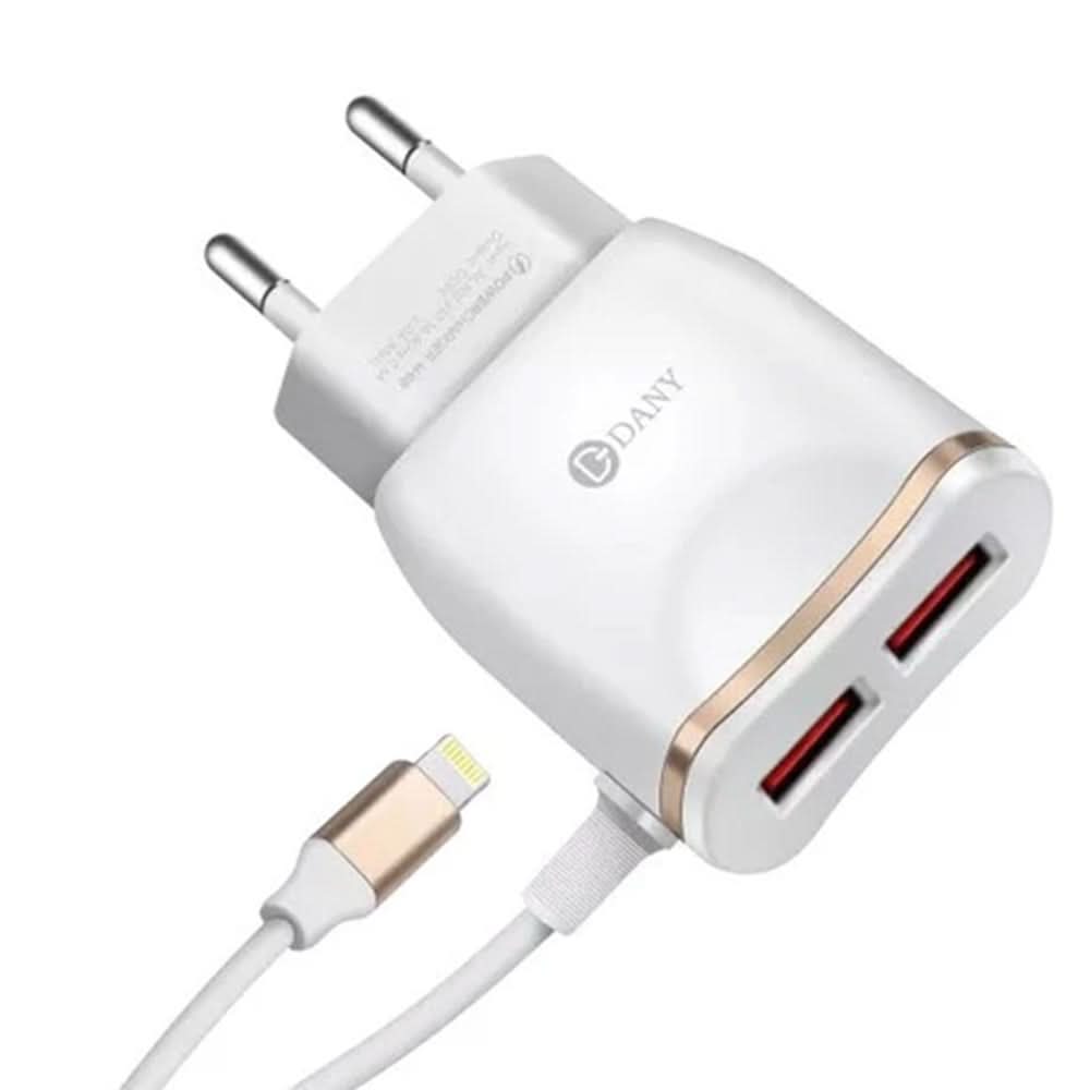 Dany iPhone Power Charger H-88 2.0A - White, Home & Lifestyle, Mobile Charger, Chase Value, Chase Value