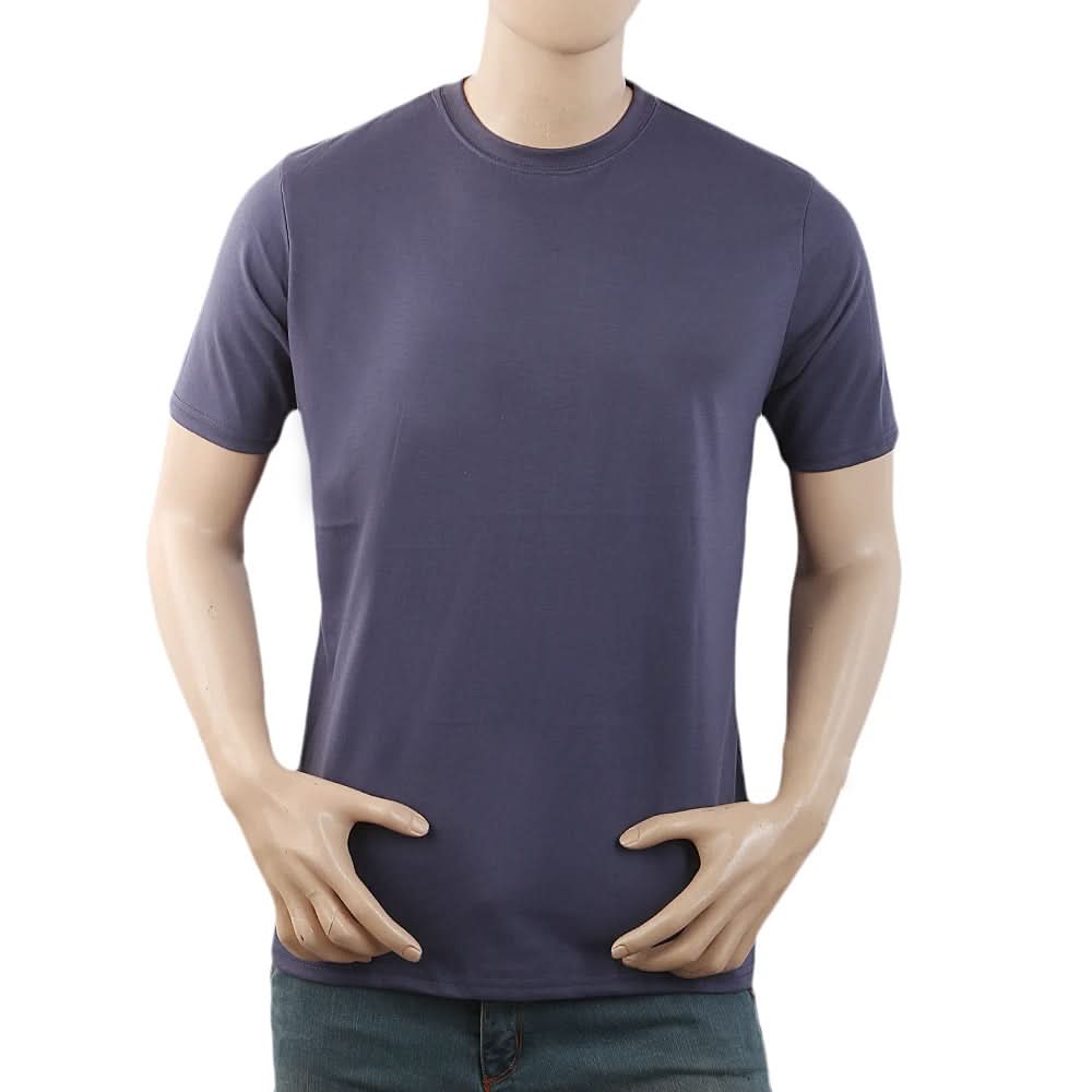 Men's Half Sleeves with Logo T-Shirt - Blue, Men, T-Shirts And Polos, Chase Value, Chase Value