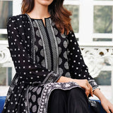 Daman Printed Lawn Black & White Lawn Collection 3 Pcs Un-Stitched Suit - 3, Women, 3Pcs Shalwar Suit, VS Textiles, Chase Value
