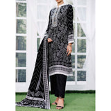 Daman Printed Lawn Black & White Lawn Collection 3 Pcs Un-Stitched Suit - 6, Women, 3Pcs Shalwar Suit, VS Textiles, Chase Value