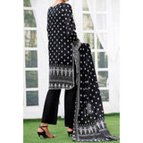 Daman Printed Lawn Black & White Lawn Collection 3 Pcs Un-Stitched Suit - 10, Women, 3Pcs Shalwar Suit, VS Textiles, Chase Value