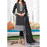 Daman Printed Lawn Black & White Lawn Collection 3 Pcs Un-Stitched Suit - 1, Women, 3Pcs Shalwar Suit, VS Textiles, Chase Value