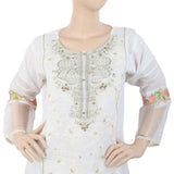 Women's Embroidered Fancy 3Pcs Suit - White, Women, Shalwar Suits, Chase Value, Chase Value