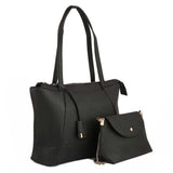 Women's Handbag 2 Pcs (Y-0136) - Black, Women, Bags, Chase Value, Chase Value