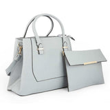 Women's Handbag 2 Pcs (0156) - Light Blue, Women, Bags, Chase Value, Chase Value