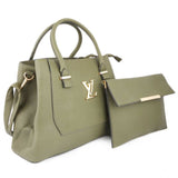 Women's Handbag 2 Pcs (0156) - Green, Women, Bags, Chase Value, Chase Value