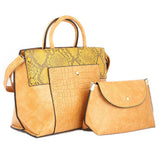 Women's Handbag 2 Pcs (Y-0172) - Yellow, Women, Bags, Chase Value, Chase Value