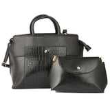 Women's Handbag 2 Pcs (Y-0172) - Black, Women, Bags, Chase Value, Chase Value